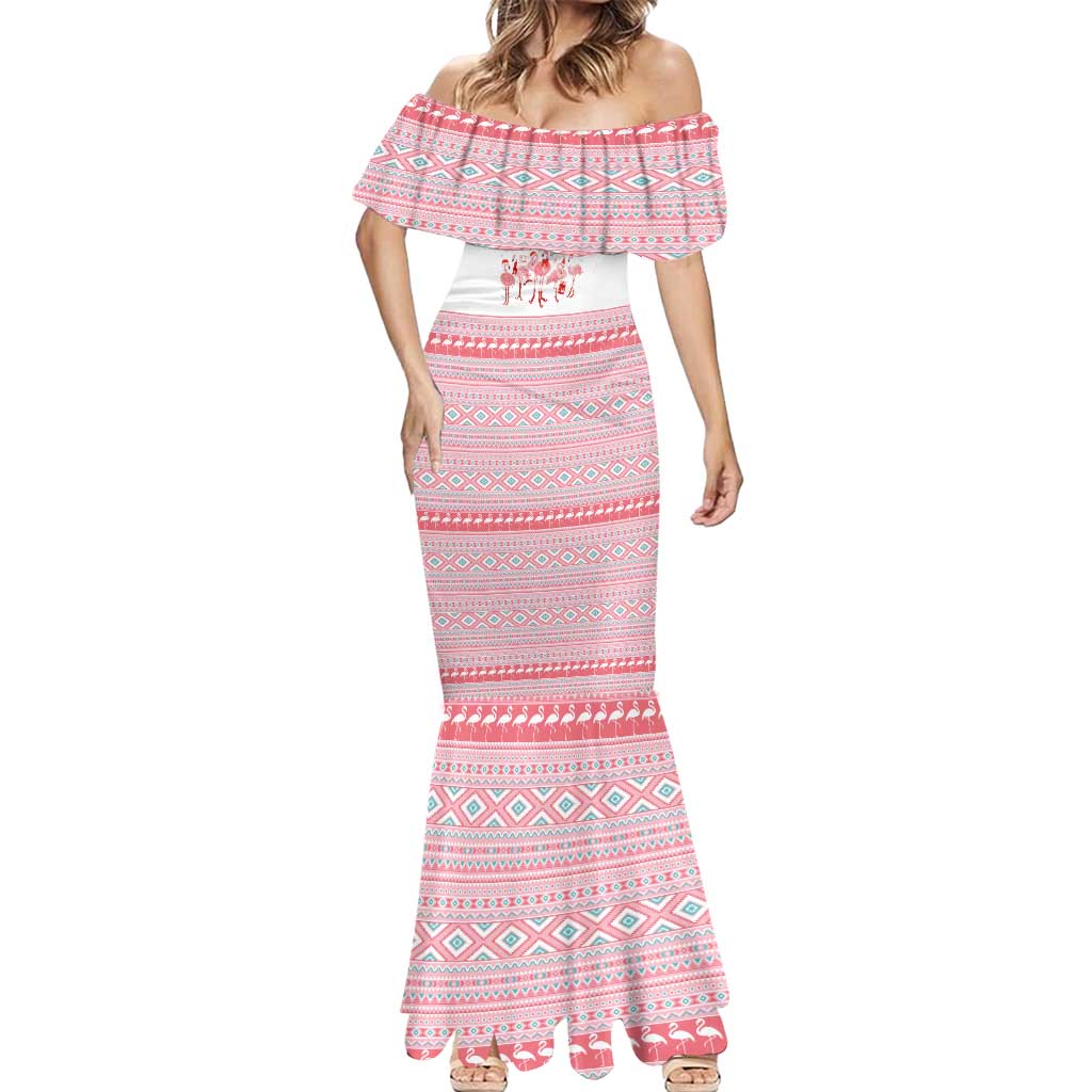I'm Dreaming Of A Pink Christmas Flamingo Christmas Christmas Mermaid Dress Xmas Holiday Patterns - Wonder Print Shop