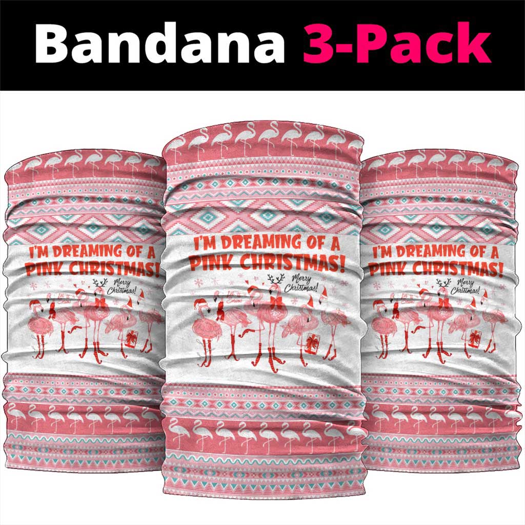 I'm Dreaming Of A Pink Christmas Flamingo Christmas Christmas Neck Gaiter Xmas Holiday Patterns - Wonder Print Shop