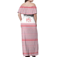 I'm Dreaming Of A Pink Christmas Flamingo Christmas Christmas Off Shoulder Maxi Dress Xmas Holiday Patterns - Wonder Print Shop