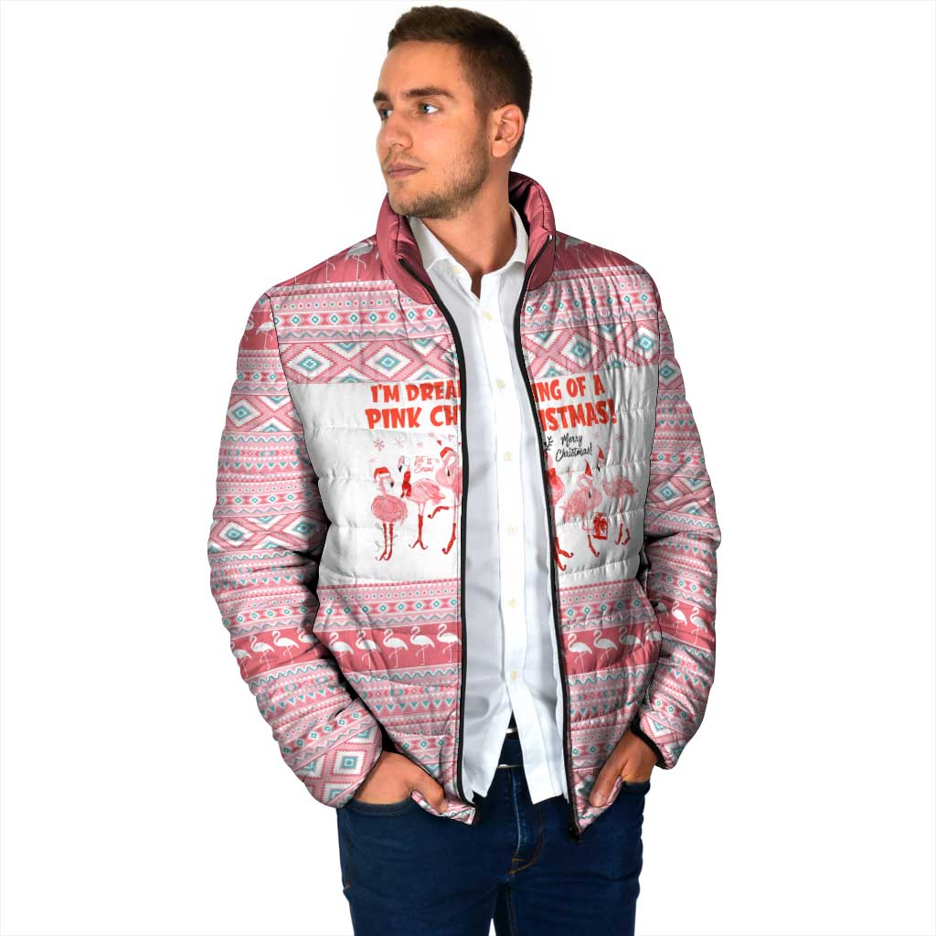 I'm Dreaming Of A Pink Christmas Flamingo Christmas Christmas Padded Jacket Xmas Holiday Patterns - Wonder Print Shop