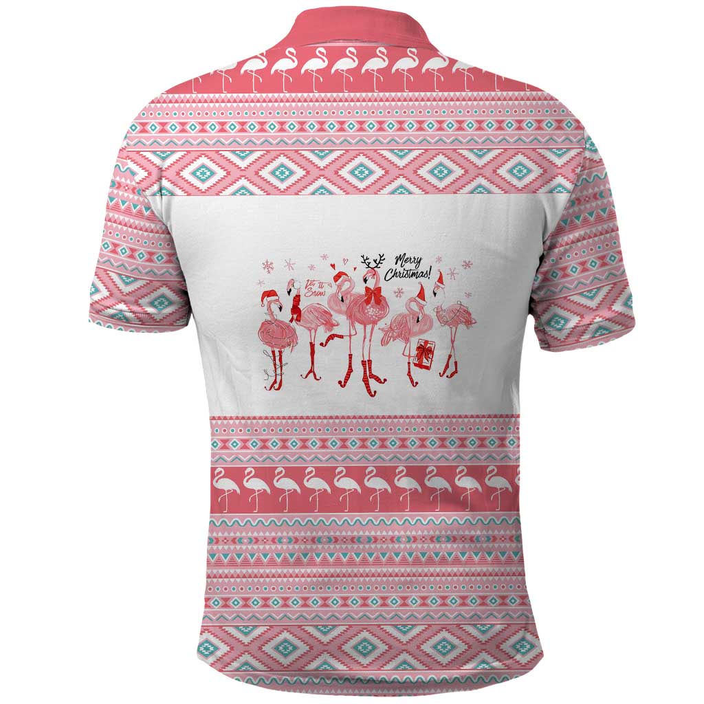 I'm Dreaming Of A Pink Christmas Flamingo Christmas Christmas Polo Shirt Xmas Holiday Patterns - Wonder Print Shop