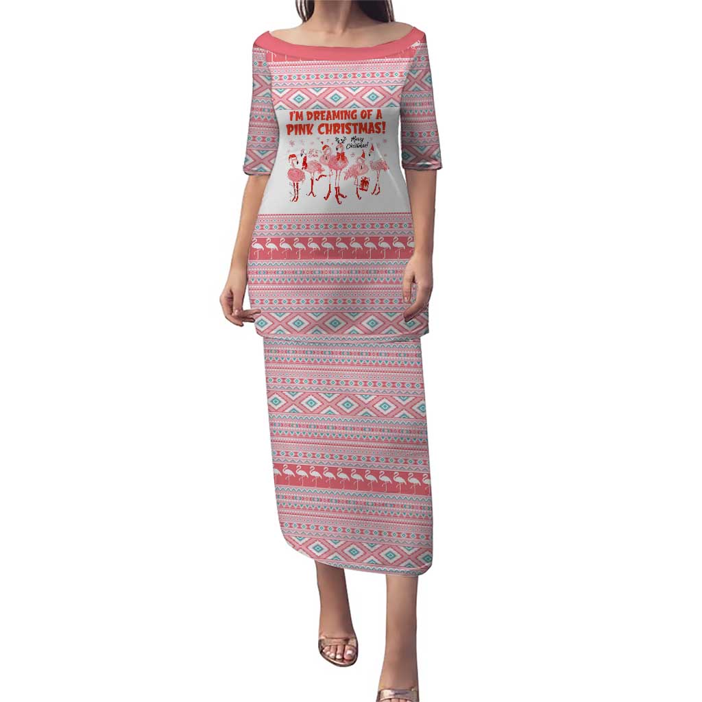 I'm Dreaming Of A Pink Christmas Flamingo Christmas Christmas Puletasi Xmas Holiday Patterns - Wonder Print Shop