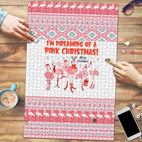 I'm Dreaming Of A Pink Christmas Flamingo Christmas Christmas Puzzle Xmas Holiday Patterns - Wonder Print Shop