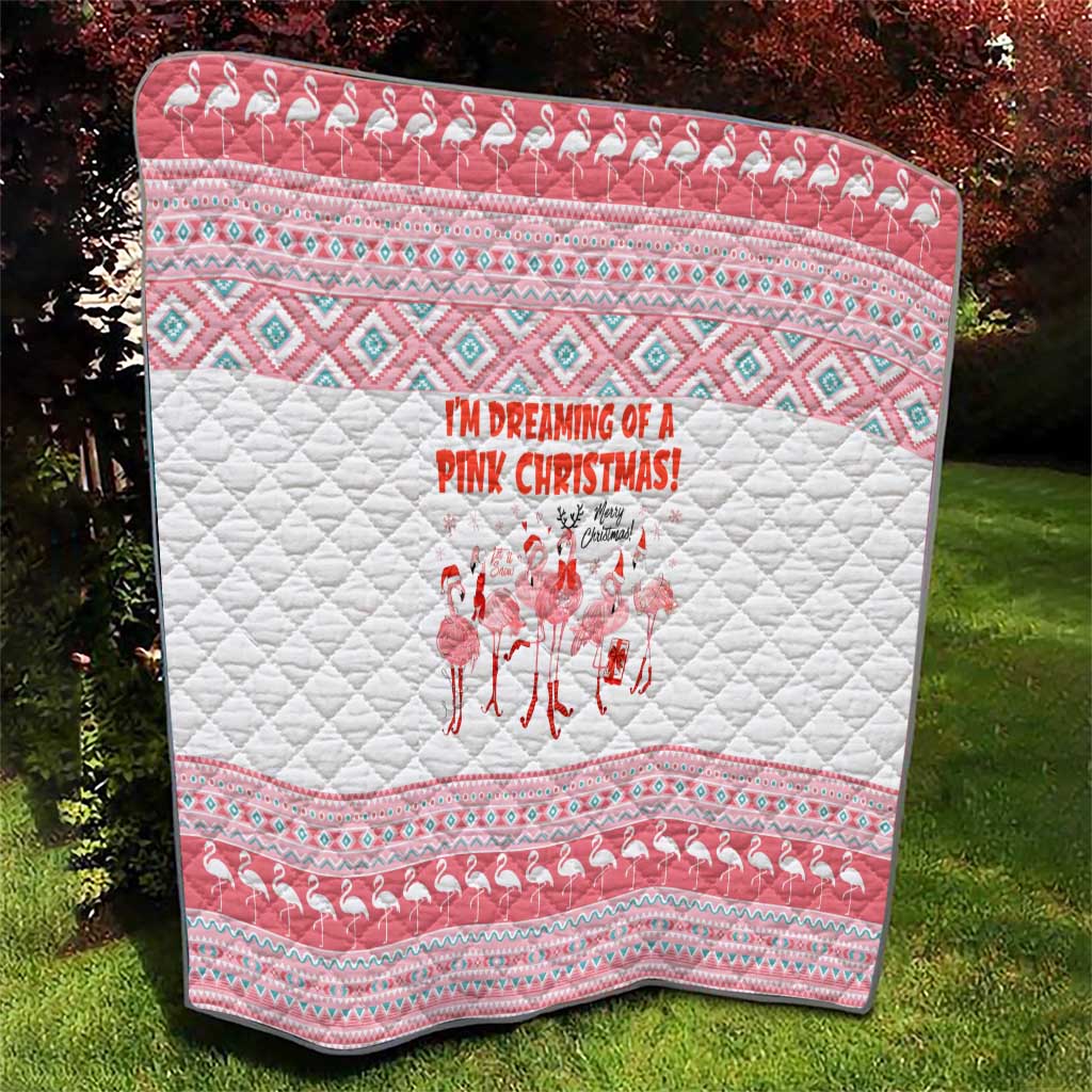 I'm Dreaming Of A Pink Christmas Flamingo Christmas Christmas Quilt Xmas Holiday Patterns - Wonder Print Shop