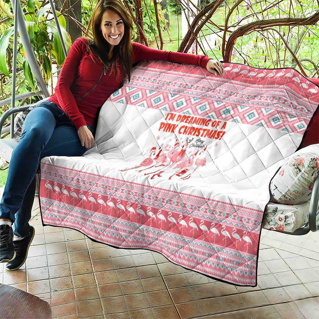 I'm Dreaming Of A Pink Christmas Flamingo Christmas Christmas Quilt Xmas Holiday Patterns - Wonder Print Shop