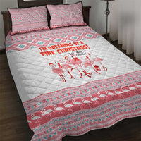 I'm Dreaming Of A Pink Christmas Flamingo Christmas Christmas Quilt Bed Set Xmas Holiday Patterns - Wonder Print Shop