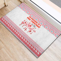 I'm Dreaming Of A Pink Christmas Flamingo Christmas Christmas Rubber Doormat Xmas Holiday Patterns - Wonder Print Shop
