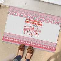 I'm Dreaming Of A Pink Christmas Flamingo Christmas Christmas Rubber Doormat Xmas Holiday Patterns - Wonder Print Shop