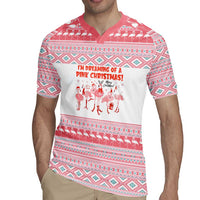 I'm Dreaming Of A Pink Christmas Flamingo Christmas Christmas Rugby Jersey Xmas Holiday Patterns - Wonder Print Shop