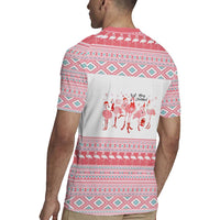 I'm Dreaming Of A Pink Christmas Flamingo Christmas Christmas Rugby Jersey Xmas Holiday Patterns - Wonder Print Shop