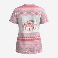 I'm Dreaming Of A Pink Christmas Flamingo Christmas Christmas Scrub Top Xmas Holiday Patterns - Wonder Print Shop