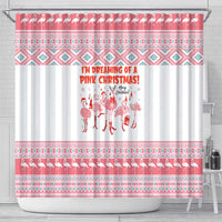 I'm Dreaming Of A Pink Christmas Flamingo Christmas Christmas Shower Curtain Xmas Holiday Patterns - Wonder Print Shop