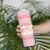 I'm Dreaming Of A Pink Christmas Flamingo Christmas Christmas Skinny Tumbler Xmas Holiday Patterns - Wonder Print Shop