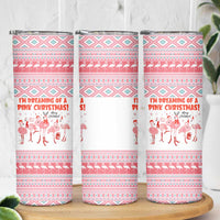I'm Dreaming Of A Pink Christmas Flamingo Christmas Christmas Skinny Tumbler Xmas Holiday Patterns - Wonder Print Shop