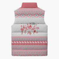 I'm Dreaming Of A Pink Christmas Flamingo Christmas Christmas Sleeveless Puffer Jacket Xmas Holiday Patterns - Wonder Print Shop