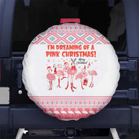 I'm Dreaming Of A Pink Christmas Flamingo Christmas Christmas Spare Tire Cover Xmas Holiday Patterns - Wonder Print Shop
