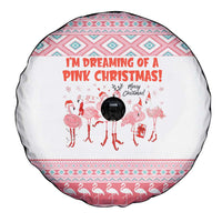I'm Dreaming Of A Pink Christmas Flamingo Christmas Christmas Spare Tire Cover Xmas Holiday Patterns - Wonder Print Shop