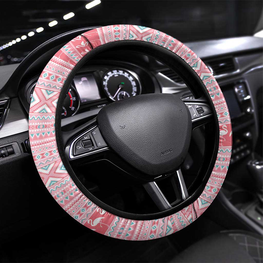 I'm Dreaming Of A Pink Christmas Flamingo Christmas Christmas Steering Wheel Cover Xmas Holiday Patterns - Wonder Print Shop