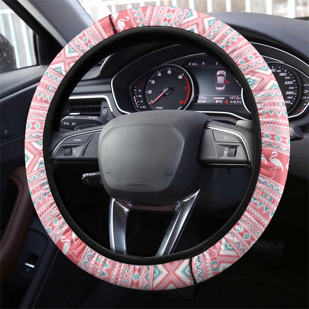 I'm Dreaming Of A Pink Christmas Flamingo Christmas Christmas Steering Wheel Cover Xmas Holiday Patterns - Wonder Print Shop