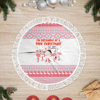 I'm Dreaming Of A Pink Christmas Flamingo Christmas Tree Skirt Xmas Holiday Patterns - Wonder Print Shop