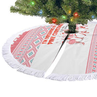 I'm Dreaming Of A Pink Christmas Flamingo Christmas Tree Skirt Xmas Holiday Patterns - Wonder Print Shop