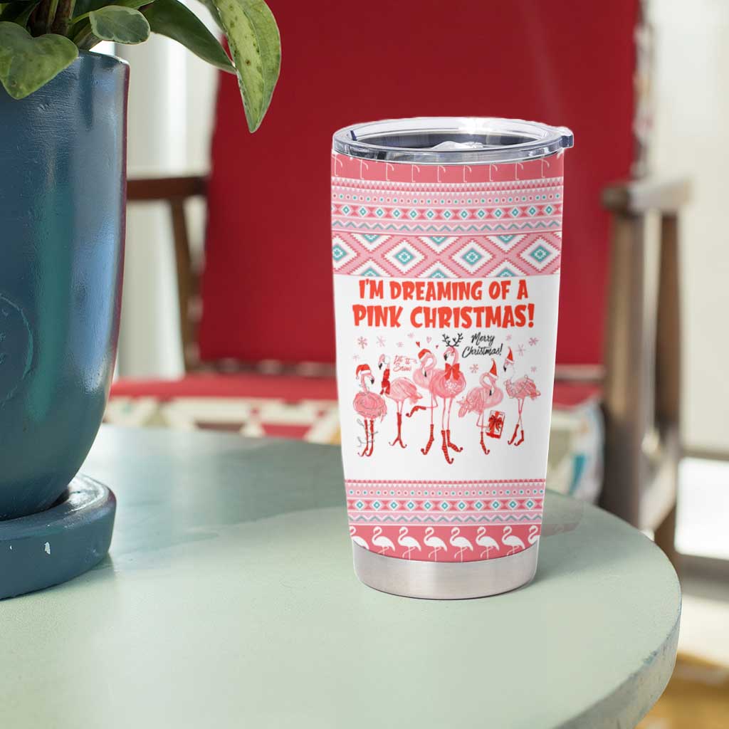 I'm Dreaming Of A Pink Christmas Flamingo Christmas Christmas Tumbler Cup Xmas Holiday Patterns - Wonder Print Shop