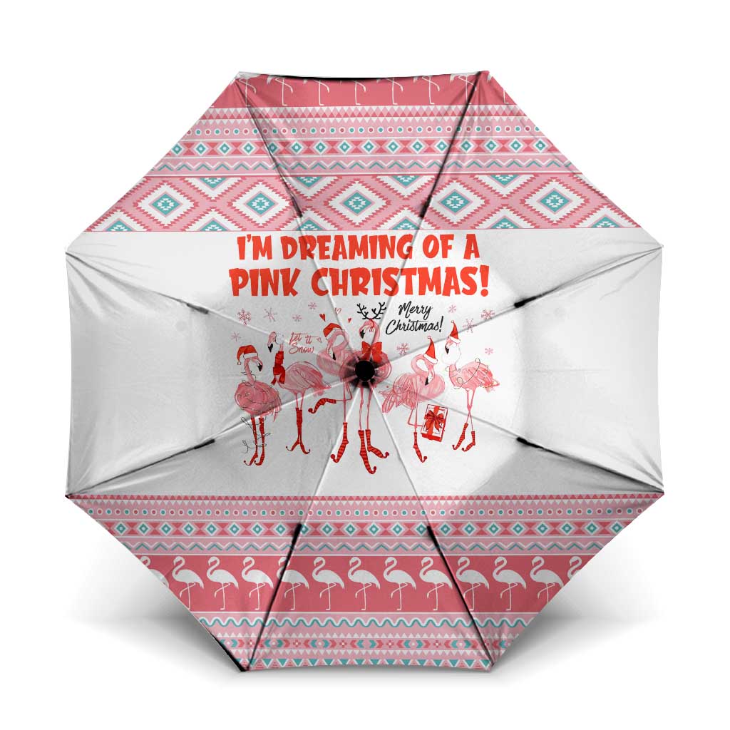 I'm Dreaming Of A Pink Christmas Flamingo Christmas Christmas Umbrella Xmas Holiday Patterns - Wonder Print Shop