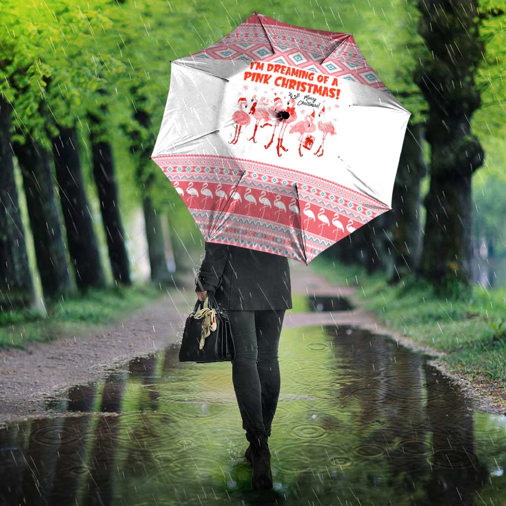 I'm Dreaming Of A Pink Christmas Flamingo Christmas Christmas Umbrella Xmas Holiday Patterns - Wonder Print Shop