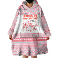 I'm Dreaming Of A Pink Christmas Flamingo Christmas Christmas Wearable Blanket Hoodie Xmas Holiday Patterns - Wonder Print Shop
