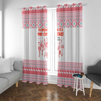 I'm Dreaming Of A Pink Christmas Flamingo Christmas Christmas Window Curtain Xmas Holiday Patterns - Wonder Print Shop