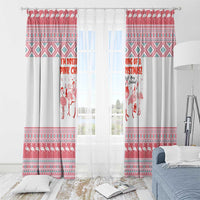 I'm Dreaming Of A Pink Christmas Flamingo Christmas Christmas Window Curtain Xmas Holiday Patterns - Wonder Print Shop
