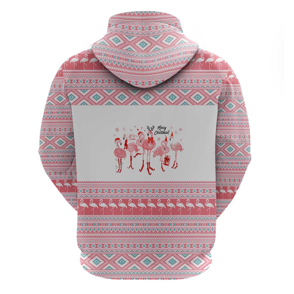 I'm Dreaming Of A Pink Christmas Flamingo Christmas Christmas Zip Hoodie Xmas Holiday Patterns - Wonder Print Shop