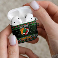 Ight Imma Head Out Santa Funny Christmas Christmas AirPods Case Xmas Holiday Patterns - Wonder Print Shop