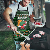 Ight Imma Head Out Santa Funny Christmas Christmas Apron Xmas Holiday Patterns - Wonder Print Shop