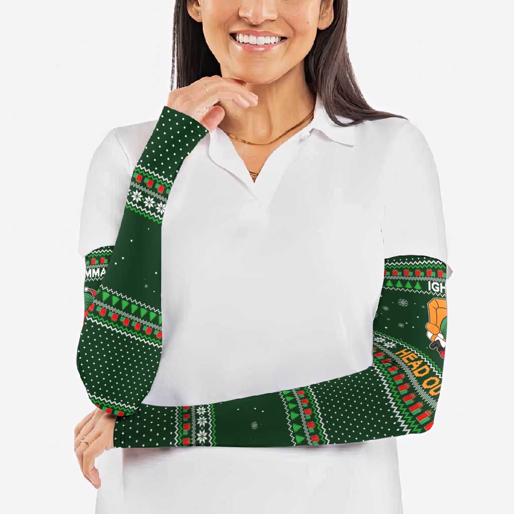 Ight Imma Head Out Santa Funny Christmas Christmas Arm Sleeves Xmas Holiday Patterns - Wonder Print Shop