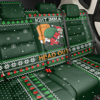 Ight Imma Head Out Santa Funny Christmas Christmas Back Car Seat Cover Xmas Holiday Patterns - Wonder Print Shop