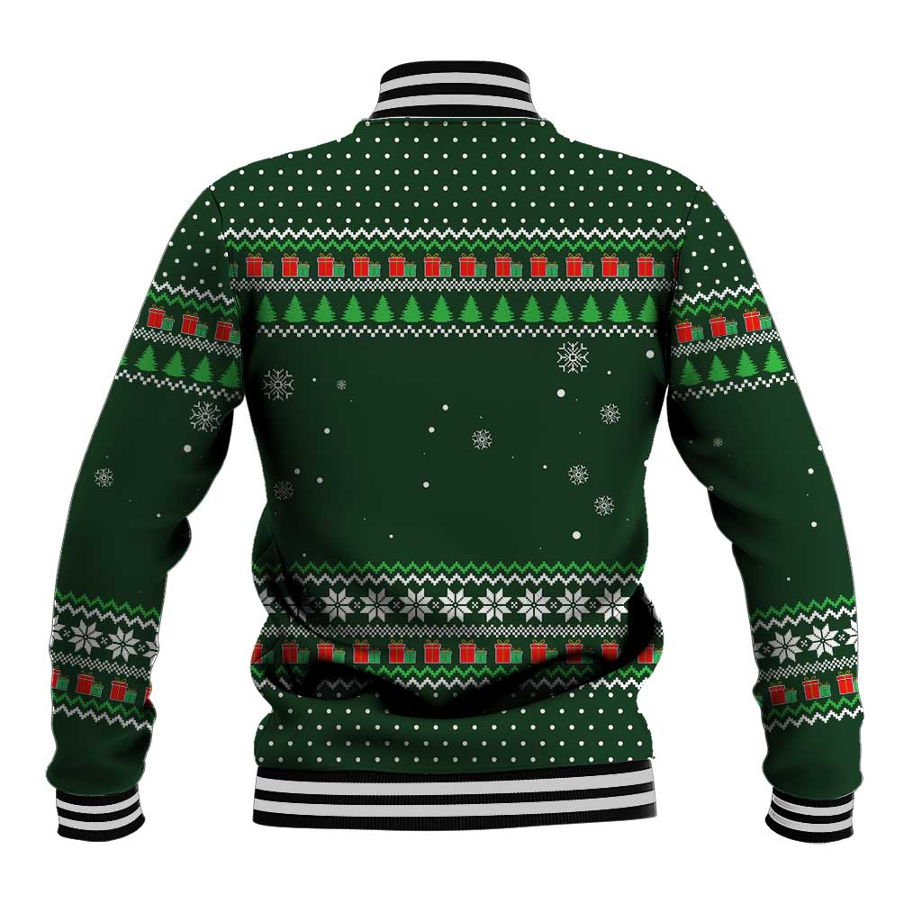 Ight Imma Head Out Santa Funny Christmas Christmas Baseball Jacket Xmas Holiday Patterns - Wonder Print Shop