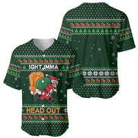 Ight Imma Head Out Santa Funny Christmas Christmas Baseball Jersey Xmas Holiday Patterns - Wonder Print Shop