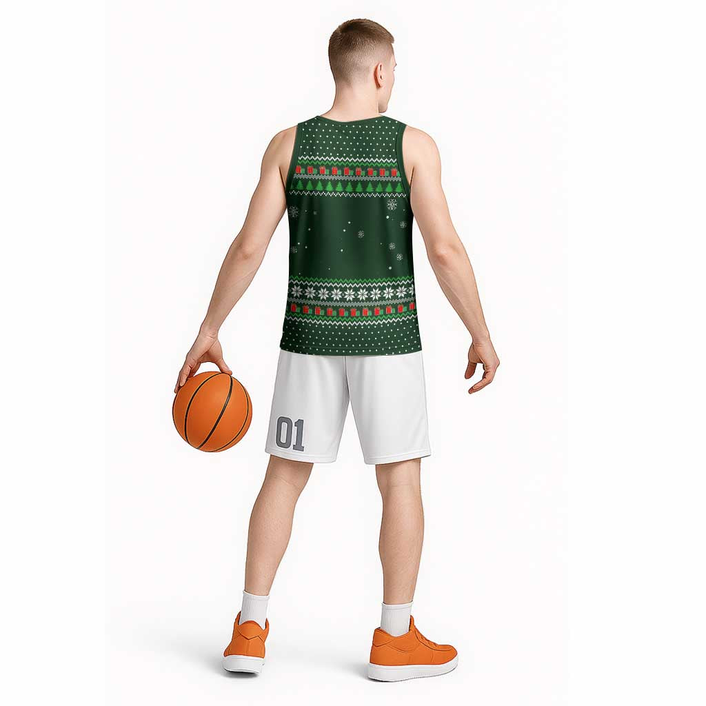 Ight Imma Head Out Santa Funny Christmas Christmas Basketball Jersey Xmas Holiday Patterns - Wonder Print Shop