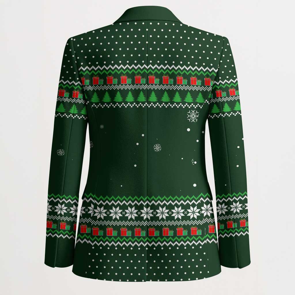 Ight Imma Head Out Santa Funny Christmas Christmas Blazer Xmas Holiday Patterns - Wonder Print Shop