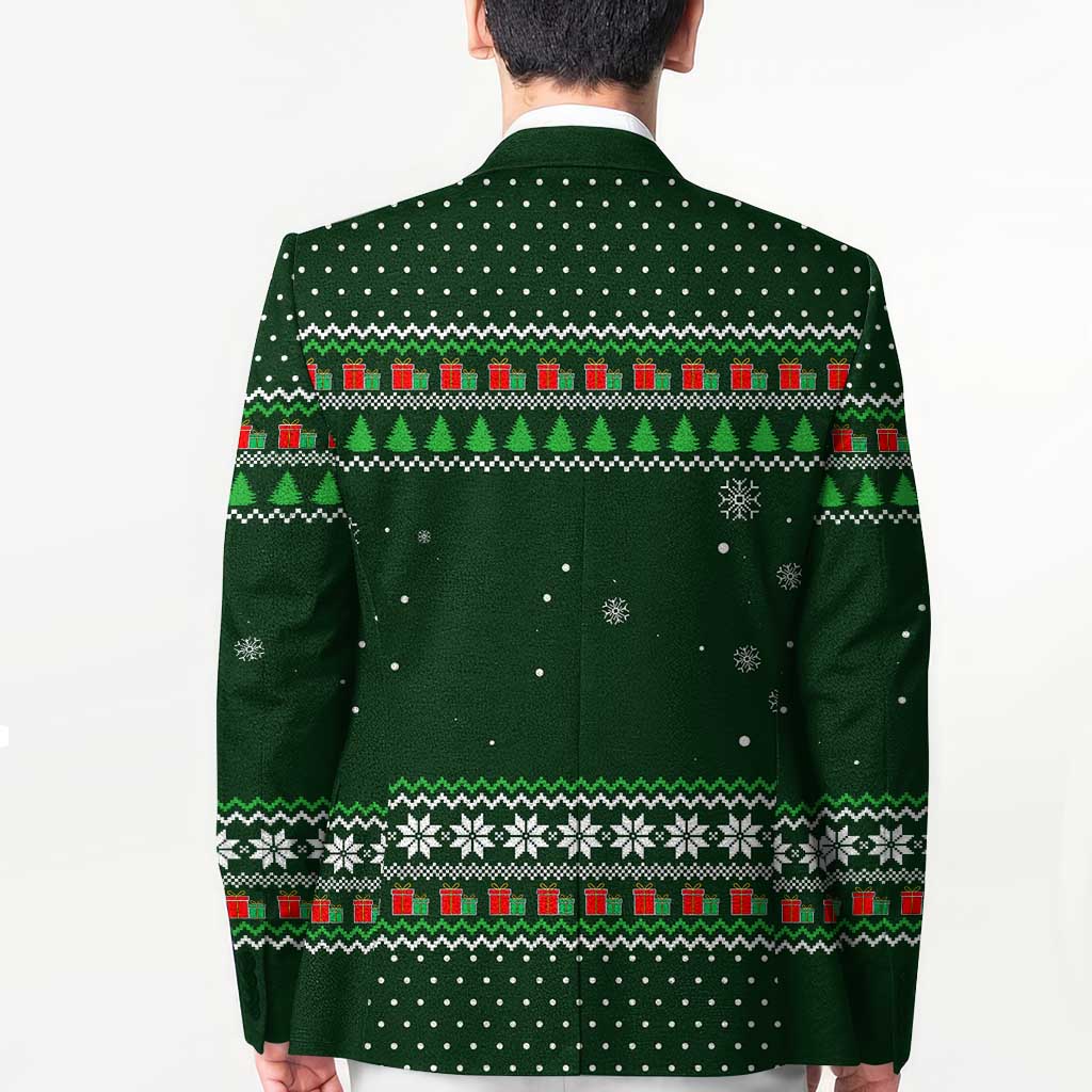 Ight Imma Head Out Santa Funny Christmas Christmas Blazer Xmas Holiday Patterns - Wonder Print Shop