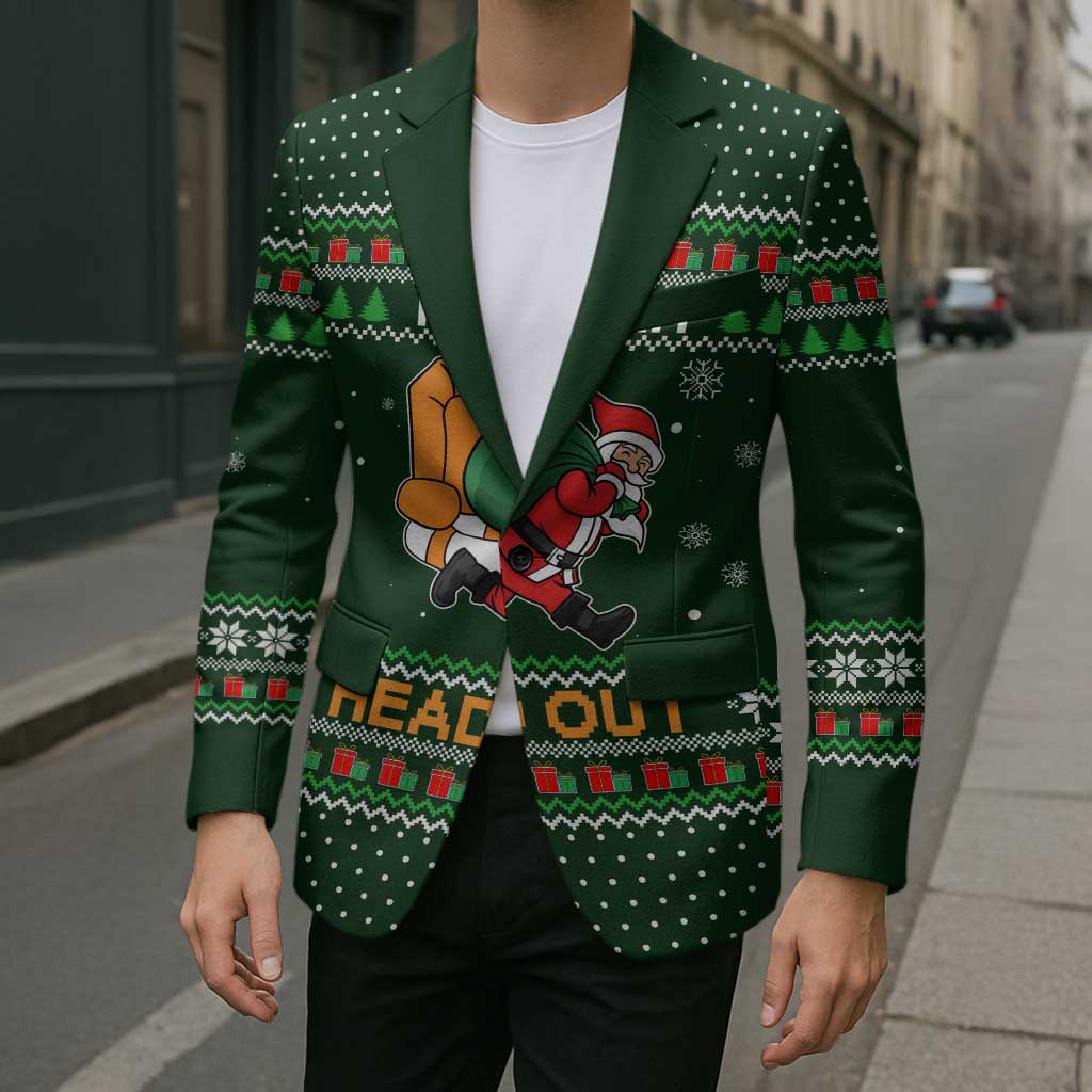 Ight Imma Head Out Santa Funny Christmas Christmas Blazer Xmas Holiday Patterns - Wonder Print Shop