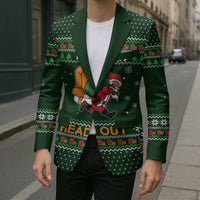 Ight Imma Head Out Santa Funny Christmas Christmas Blazer Xmas Holiday Patterns - Wonder Print Shop