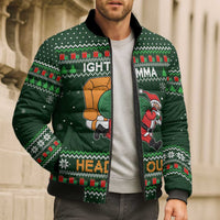Ight Imma Head Out Santa Funny Christmas Christmas Bomber Puffer Jacket Xmas Holiday Patterns - Wonder Print Shop