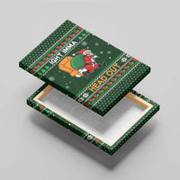 Ight Imma Head Out Santa Funny Christmas Christmas Canvas Wall Art Xmas Holiday Patterns - Wonder Print Shop