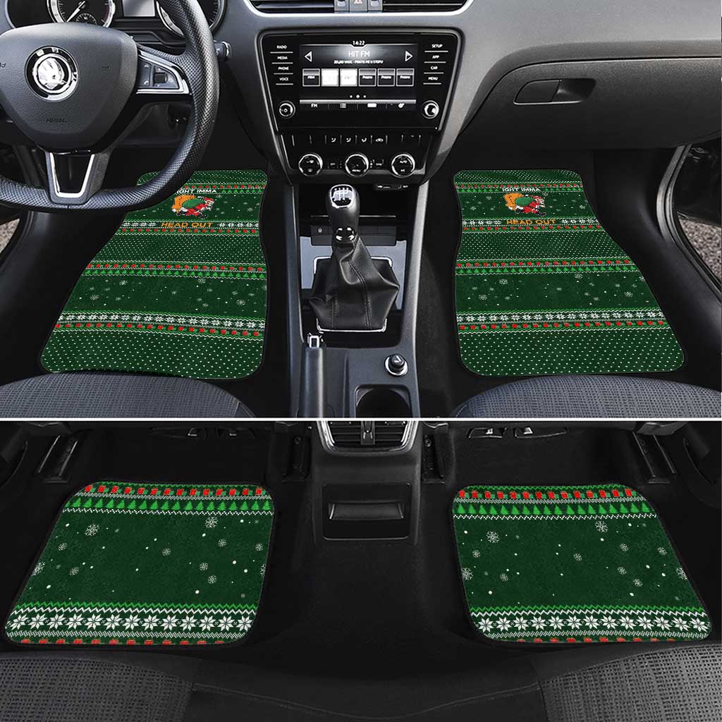Ight Imma Head Out Santa Funny Christmas Christmas Car Mats Xmas Holiday Patterns - Wonder Print Shop
