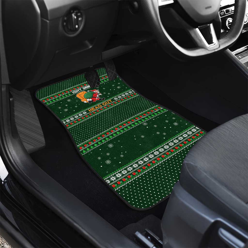 Ight Imma Head Out Santa Funny Christmas Christmas Car Mats Xmas Holiday Patterns - Wonder Print Shop