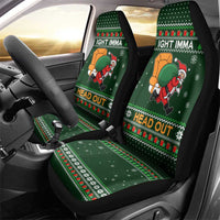 Ight Imma Head Out Santa Funny Christmas Christmas Car Seat Cover Xmas Holiday Patterns - Wonder Print Shop