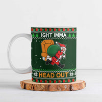 Ight Imma Head Out Santa Funny Christmas Christmas Ceramic Mug Xmas Holiday Patterns - Wonder Print Shop