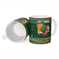 Ight Imma Head Out Santa Funny Christmas Christmas Ceramic Mug Xmas Holiday Patterns - Wonder Print Shop